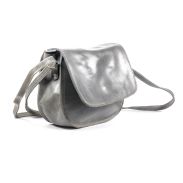 Silver Shoulder Leather Ladies Bag