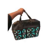 Afro keza leather african print women laptop bag